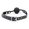 Ohmama Fetish - Bâillon Balle En Silicone Avec Ceinture En Cuir (Cadenas Inclus)